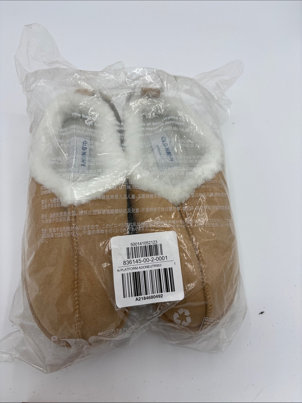 Old Navy Kids Faux-Shearling Lined Slip-On Boots - Brown & White